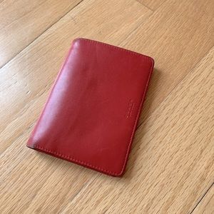 Coach Bifold Red Leather Wallet
